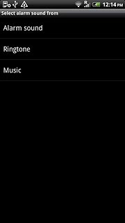 If you select Alarm sound or Ringtone: