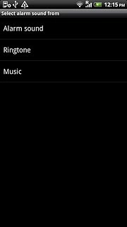 If you select Music: