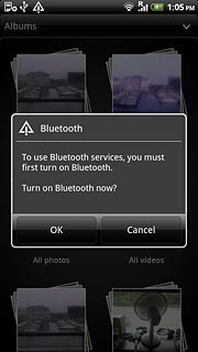 If required, press OK to turn on Bluetooth.