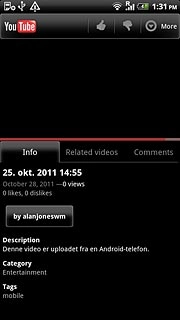 Start playing the required video clip, see above.Press More.