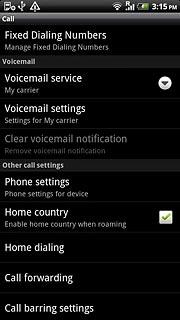 Press Call barring settings.