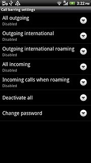 Press Change password.
