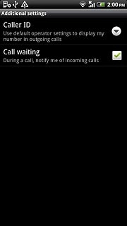 After a moment, the current settings are displayed.Press Caller ID.