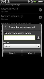 Press the drop down list below Delay and press the required delay.