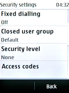 Press Access codes.