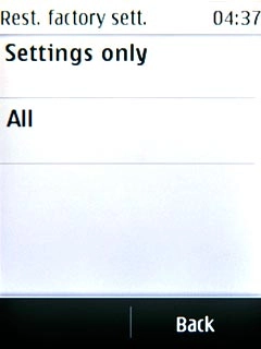 Press Settings only or All.