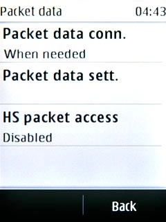 Press HS packet access.