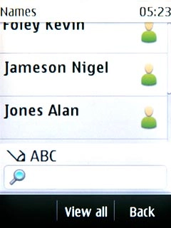 Press the required contact.