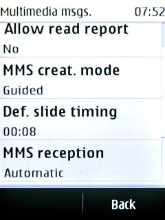 Press MMS reception.