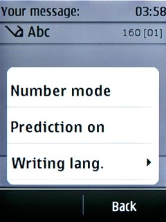 Press Prediction on or Prediction off (depending on the current setting).