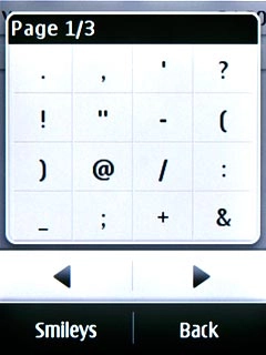 Press the required symbol.