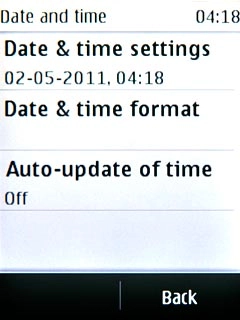 Press Auto-update of time.