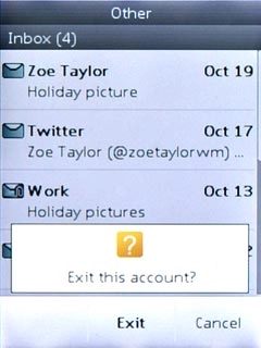 Press Exit to confirm.
