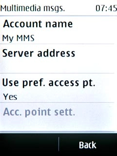 Press Use pref. access pt..