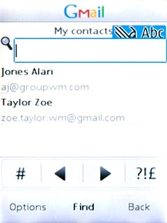 Press the required contact.