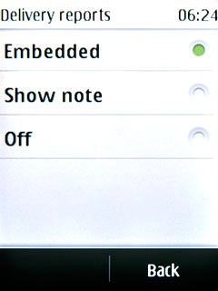 Press Embedded, Show note or Off.