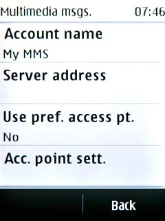 Press Acc. point sett..