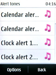 Press the different message tones to listen to them.