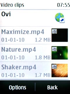 Press the required video clip.