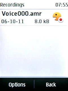 Press the required audio file.