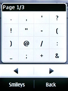 Press arrow right and arrow left to see more symbols.