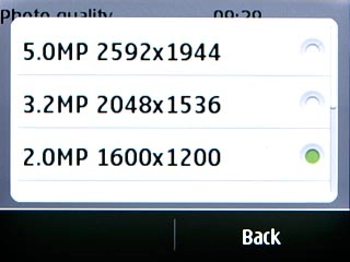 Press the required resolution.