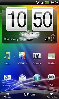 The battery icon shows the remaining battery power. The bigger the coloured section of the icon, the more power.Further information: Charge the battery