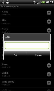 Key in live.vodafone.com and press OK.