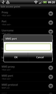Key in 8080 and press OK.