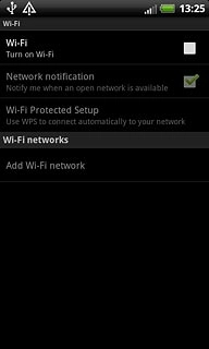 Press Wi-Fi to turn on Wi-Fi.