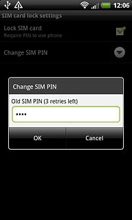 Key in your current PIN and press OK.