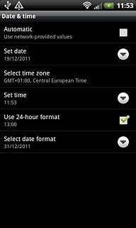 Press Select time zone.