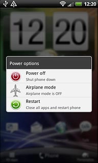 Press Airplane mode.Depending on the current setting, flight mode is now turned on or off.