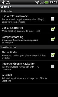 Press Use wireless networks to turn the function on or off.