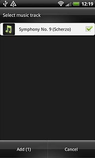 When the box next to an audio file is ticked (V), it's selected.