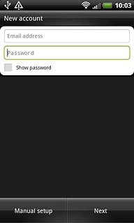 Press Password and key in the password for your email account.