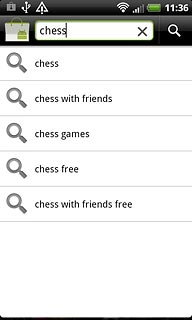 Key in the name of the required application and press the search icon.