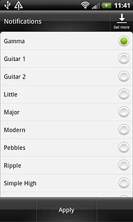 Press the different message tones to listen to them.
