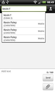Press the required contact.