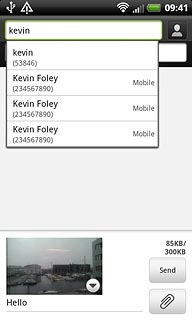 Press the required contact.