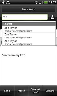 Matching contacts are displayed.Press the required contact.