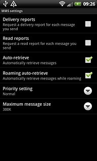 When the box next to the menu item is ticked (V), the function is turned on.