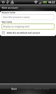 Press the field below Your name and key in the required sender name.