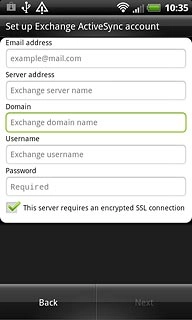 Press the field below Domain and key in the domain.