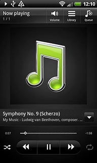 To go to the previous audio file:Press arrow left twice.