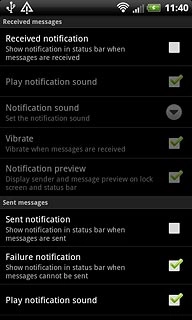 Press Received notification to turn on the function.