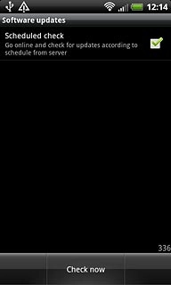 Press Check now.Follow the instructions on the display to update your phone's software.