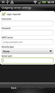 Press the field below Server port and key in 25 