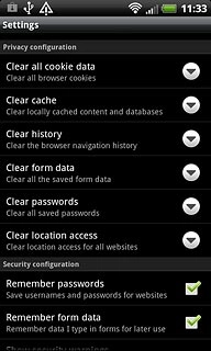 Press Clear all cookie data.