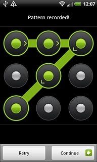 Press Continue.Repeat the selected phone lock code to confirm.